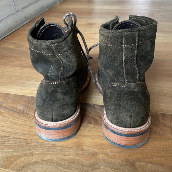 Dark olive green suede Nisolo lace up boots. Sz 7. - Picture 5 of 5